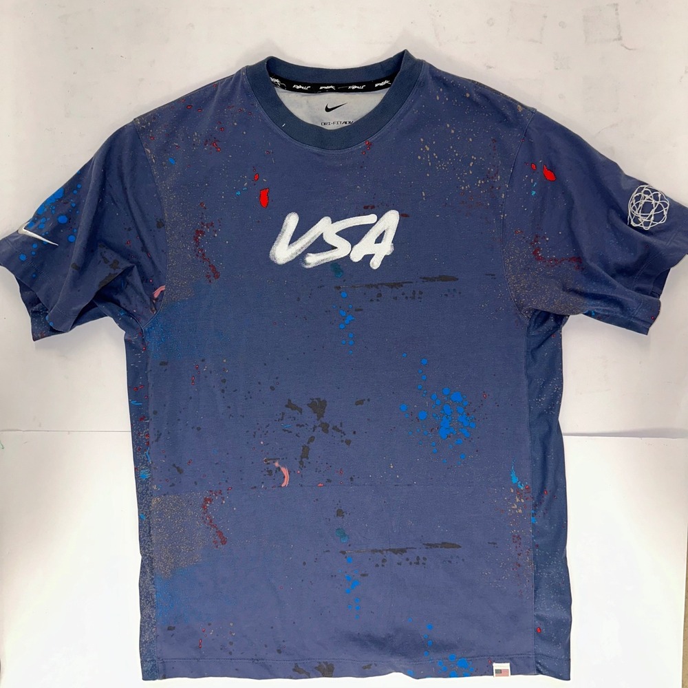 Nike Dri-FIT ADV USA Mens T-Shirt Breaking Blue FQ7114-491 Short Sleeve‎ Small